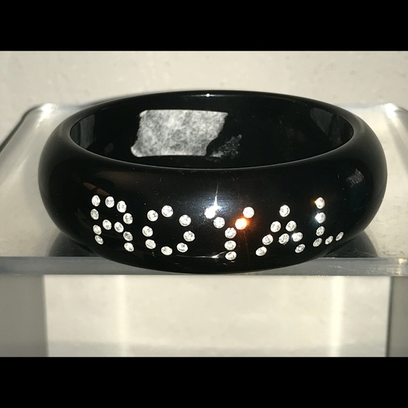 Jewelry - Royal Crystal Rhinestone Black Bangle Bracelet New